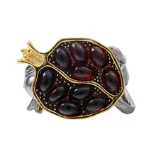 imixlot Vintage Red Zircon Stone Conflict Pomegranate Ring Black Gold Rings for Women Size 6/7/8/9/10 Wedding Jewelry Gift imixlot Vintage Red Zircon Stone Conflict Pomegranate Ring Black Gold Rings for Women Size 6/7/8/9/10 Wedding Jewelry Gift