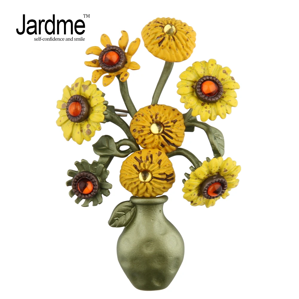 

Jardme Vintage Brooch Jewelry Sunflower Brooches Scarves Women's Wedding Accessories Corsage Work Of The Impressionist Master
