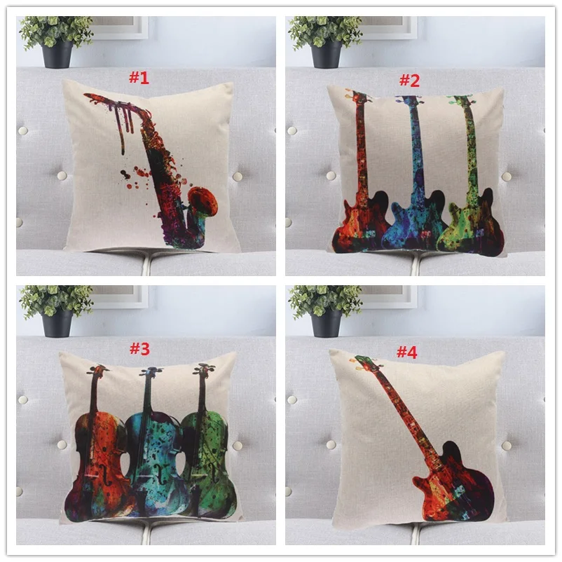 45cm-45cm-1pcs-modern-europ-guitar-cotton-linen-cushion-cases-home