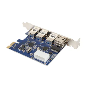 

3 Ports PCI Express USB 3.0 + RJ45 Gigabit Ethernet Network 1000M LAN Combo Front Panel with Control Card Adapter