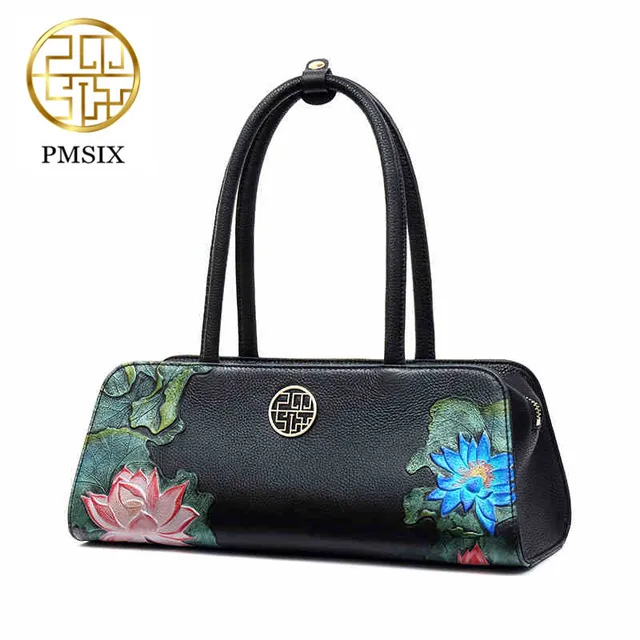 Pmsix Women S Bags With Long Shoulder Straps Realer Genuine Leather Pmsix Women S Bags With Long Shoulder Straps Realer Genuine Leather Handbags Embossed Luxurious Las