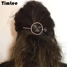 Timlee H073 индивидуальная Преувеличение лицо металлическая заколка для волос шпилька, оригинальность торговля аксессуарами для волос