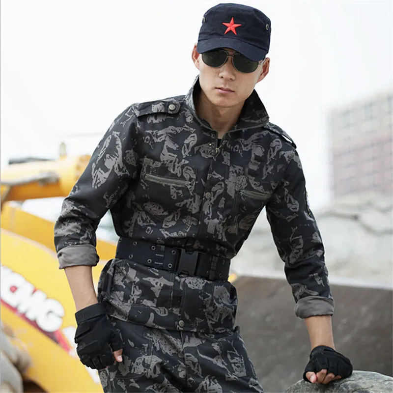 

Men's Military Black Hawk Python Uniforme Military Tactical Combat Jacket +Cargo Pants Suit CS Fardas Militar Army Camouflage