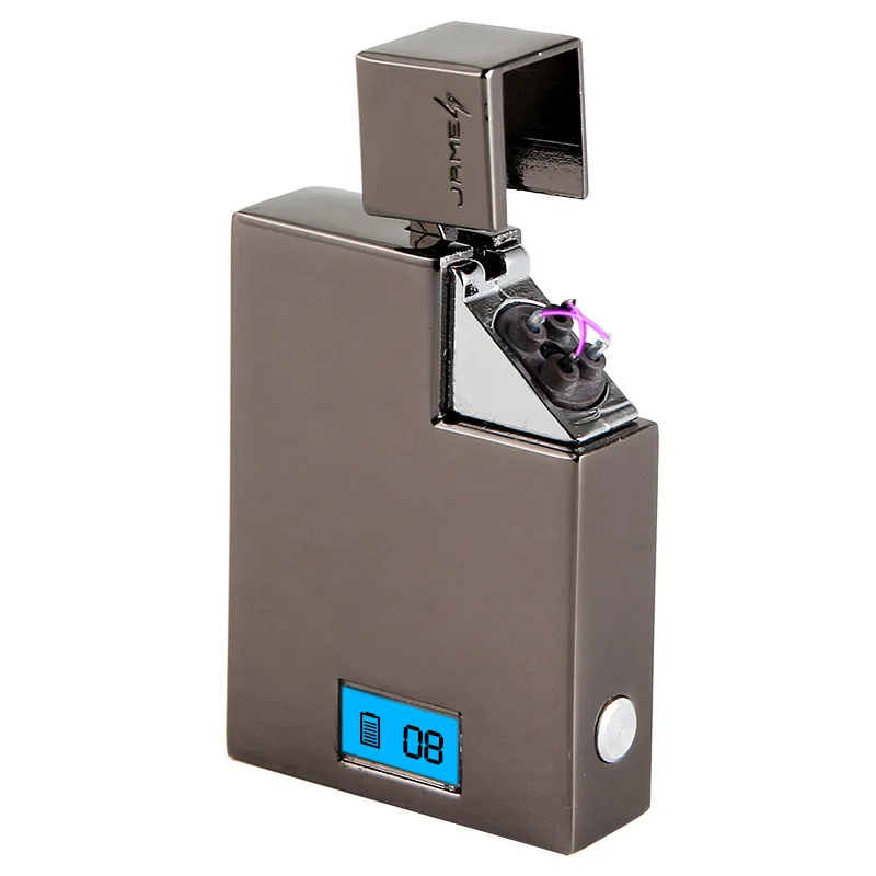 Новый электрическая usb зарядка Зажигалка умный ЖК дисплей двойной для Плазменно