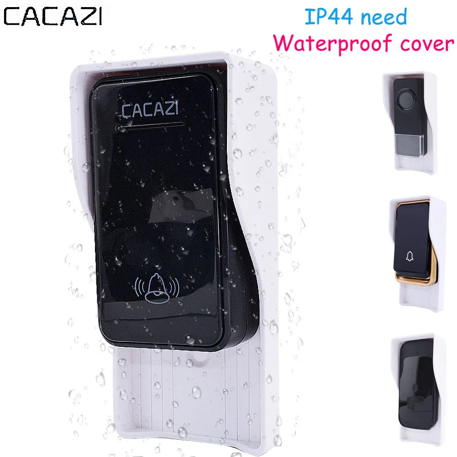 

CACAZI Waterproof cover FOR Wireless Doorbell smart Door Bell ring chime button Transmitter Launcher call Accessories heavy rain