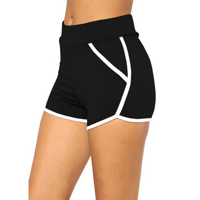 NIBESSER, сексуальные пляжные летние эластичные шорты для фитнеса, женские хлопковые Стрейчевые домашние шорты, повседневная мягкая спортивная одежда, свободные шорты Egde - Цвет: black