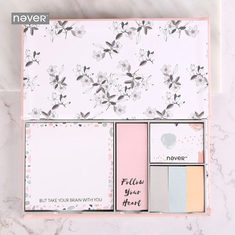 Never Pink Series Sticky Notes Planner Sticker Set Memo Pad Index Tabs Office Accessories Decoration School Supplies Stationery
