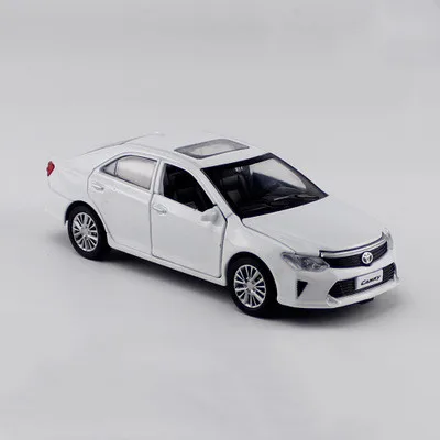 Высокое качество 1:32 Camry металлический сплав модель автомобиля, моделирование литья под давлением звук и свет оттяните назад машинка-головоломка модель - Цвет: Белый