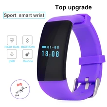 DFit IP68 Sports Smart Wristband Watch for Android IOS Heart Rate Tacker Fitness Smart Bracelet for iPhone Samsung Huawei Women
