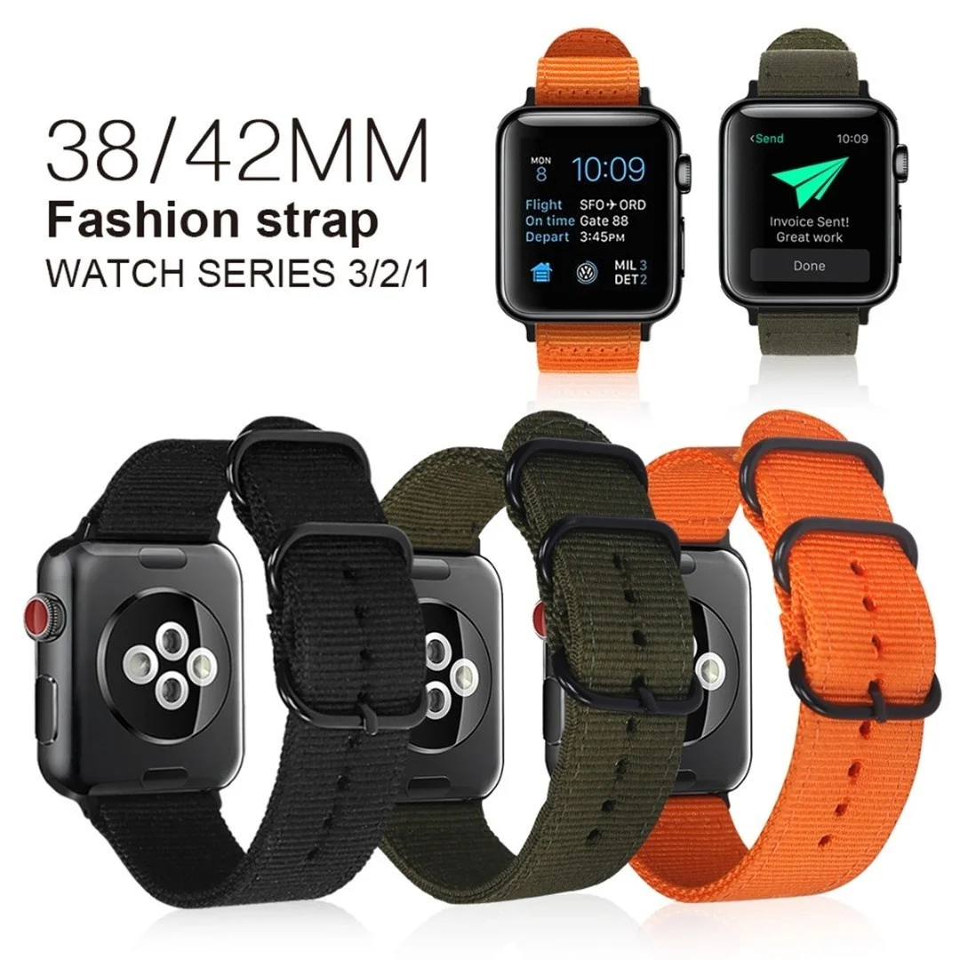Спортивный нейлоновый ремешок для Apple Watch 4 iwatch 3 2 1 спортивный 42 40 38 мм Series
