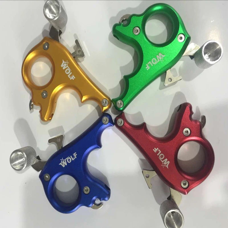 Free Shipping WOLF 3 Fingers LX 2 Archery Caliper Release for Compound bow Hunting Wrist Clamp