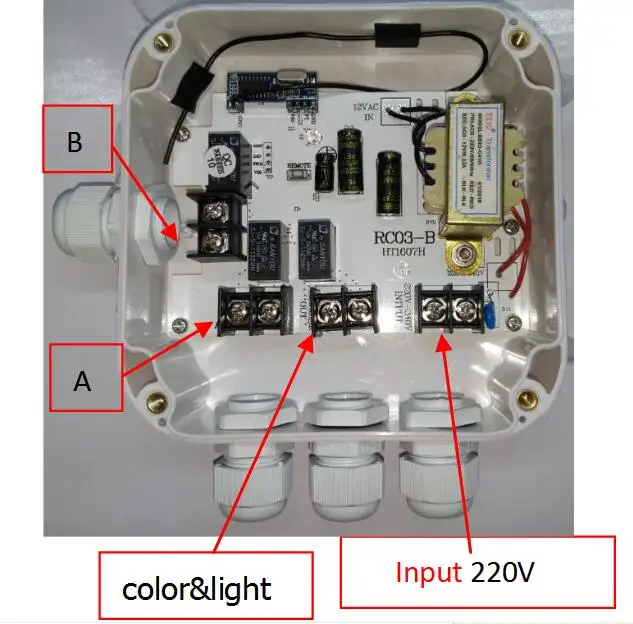 RC03 пульт дистанционного управления 110 V/220 V вход 110 V/220 V выход для Led плаванья Poo свет