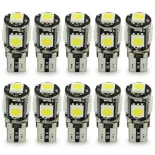Safego 10 шт. светодиодный T10 Canbus 5 SMD 5050 194 168 No error T10 W5W светодиодный canbus OBC без ошибок светодиодный автомобильный светильник источник клиновой боковой лампы
