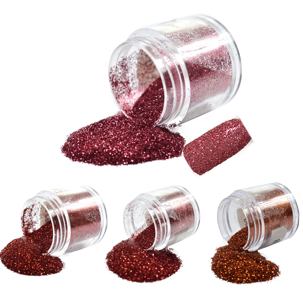 

1 Bottle 10g Sexy Red Series Women Acrylic UV Gel Decor Dust Nail Art Tips Glitter Gem Dust Powder Accessory #02/03/04/18