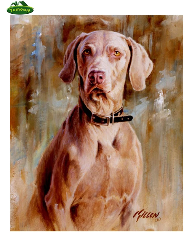 

Diy Diamond Painting Cross Stitch Animal Crystal Rhinestones Mosaic Famous Oil Paintings Decorative Full Diamond Embroidery Dog