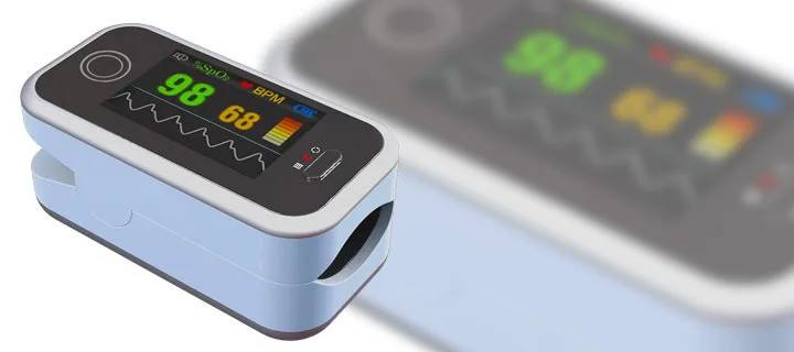 

CMS50H Cheap Color OLED Display Black Fingertip Pulse Oximeter With Free Shipping oximetro