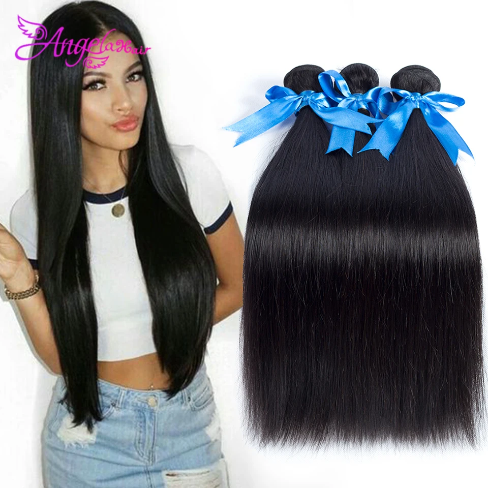 

100% Unprocessed Brazilian Virgin Hair Straight 3Pcs Human Hair Weft Extensions 7A Grade Brazilian Virgin Hair Human Hair Weave