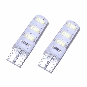 

2pcs Car Styling 5W 6LED 5730 SMD W5W T10 Auto Car License Plate Light Bulb LED Silicone Lamp Super Bright Lights Accessories