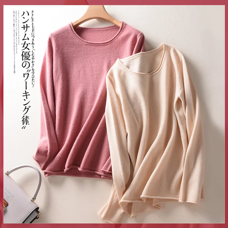 

Women Sweater 100% Goat Cashmere Pullovers High Quality Winter New Fashion Pure Pashmina Knitwear Female Clothes Girls Oneck Top