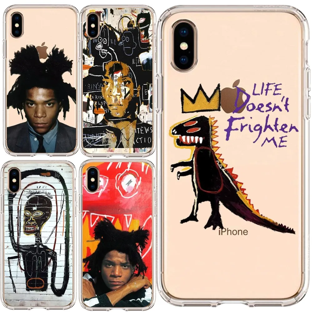 

Modern graffiti artist Jean Michel Basquiat Soft TPU Phone Case For iPhone XS MAX 5 5S SE 6 6S Plus 7 8 Plus X XS XR Case