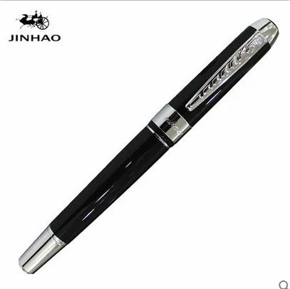 Jinhao 250 гладкий черный и серебряный зажим 1,0 мм Изогнутый наконечник каллиграфия ручка Высокое качество металл авторучка Рождественский подарок ручки - Цвет: Q