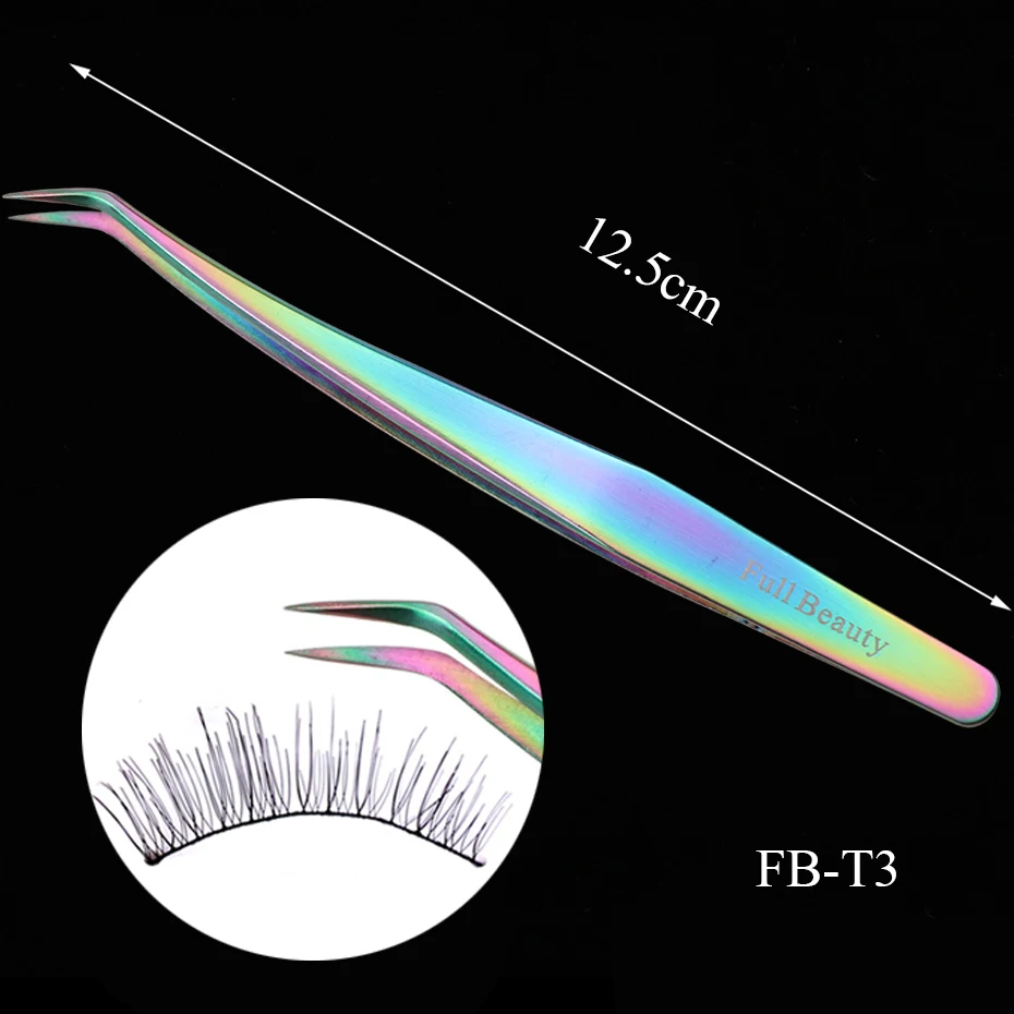 1pcs Eyelash Tweezers Curved Straight Chameleon Nail Nipper Fake Eyelashes Extension Manicure Makeup Nail Art Tools LAFB1-4-1