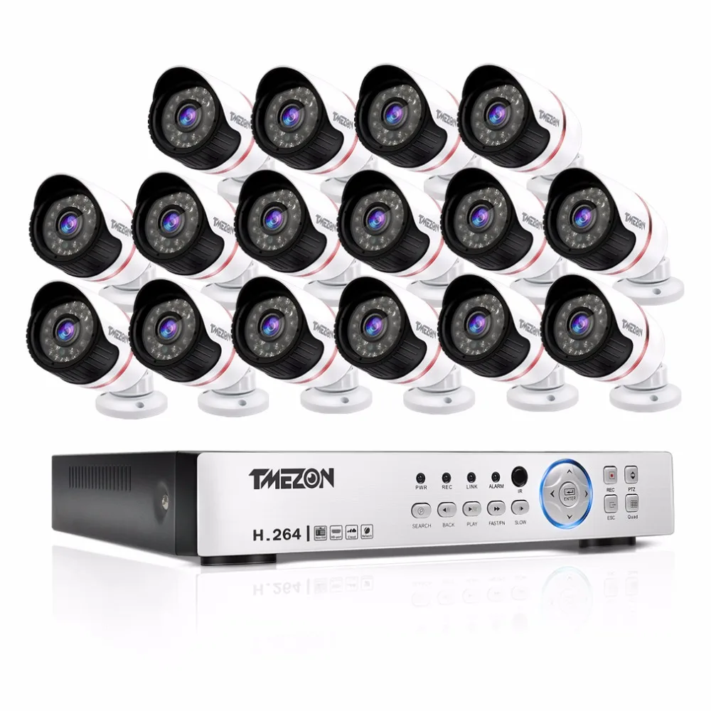 Tmezon HD 16CH 1080P DVR 16 шт. AHD 2.0MP камера видеонаблюдения система наружного