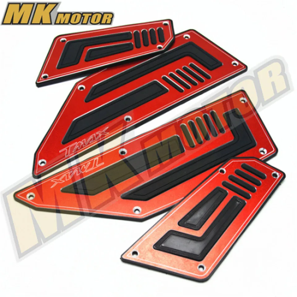 

Motorcycle Accessories 4pcs Front and Rear Motorcycle Footboard Steps Foot Pegs Plate for Yamaha T-Max 530 2012-2015