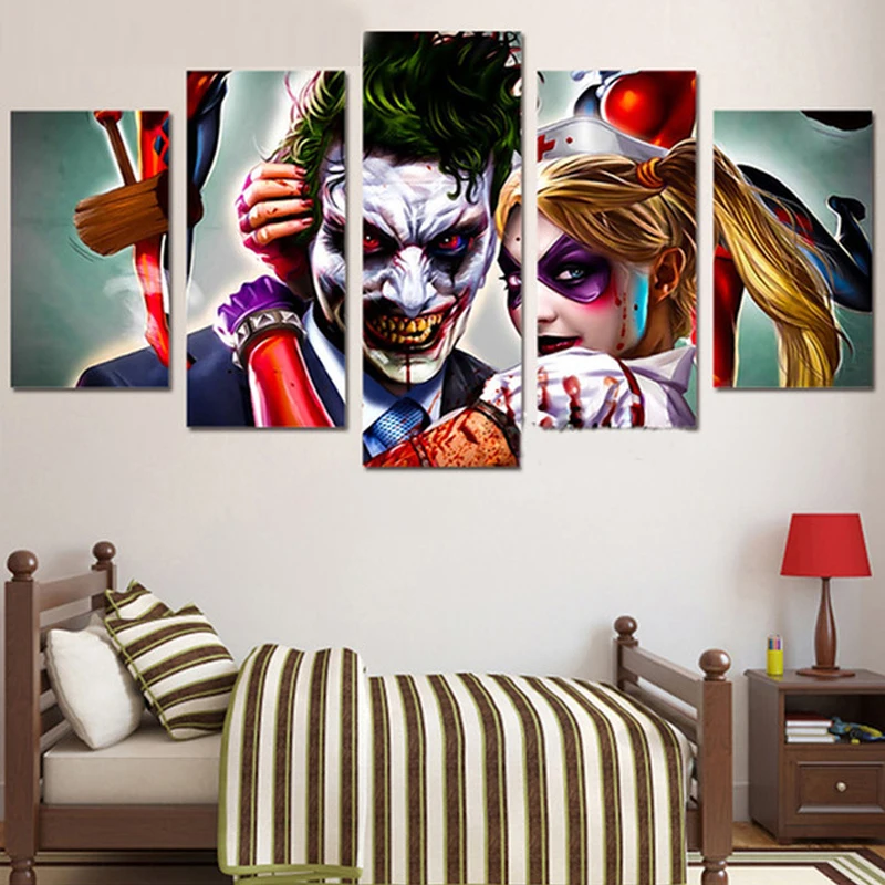 

Diy Diamond Painting 5 Pcs/Set Portrait Clown Full Square Diamond Embroidery Cross Stitch Rhinestone New Year DecorationZP-1405