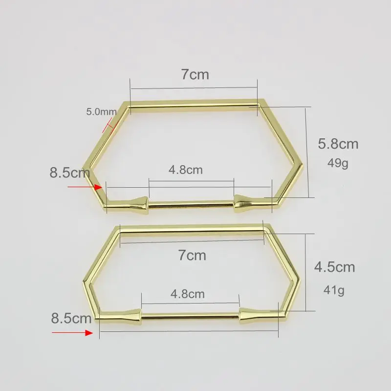 2-10 шт. две стороны 8,5x5,8 см 8,5x4,8 см повседневные трапециевидные формы металлические ручки сумки для женщин девочек застежка из искусственной