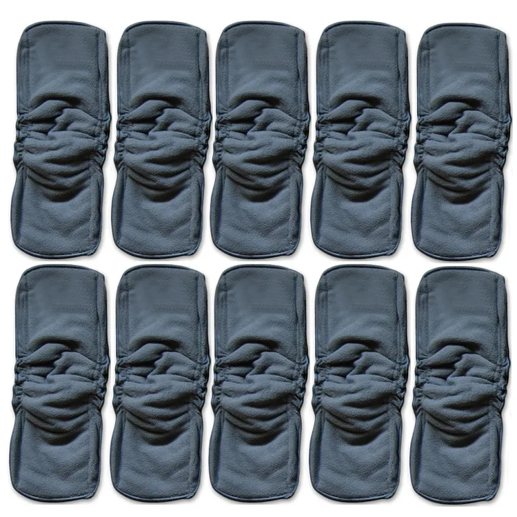 Image 1pcs Baby Diapers Washable 5 Layers Cotton Cloth Charcoal Bamboo Diaper Insert Retail 0 2 Years Old Boy Girls Reusable Wholesale