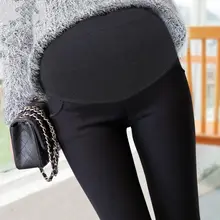 

Winter pregnant women high waist pants cotton and wool thickening abdominal pants maternity fashion fleece belly leggings casual