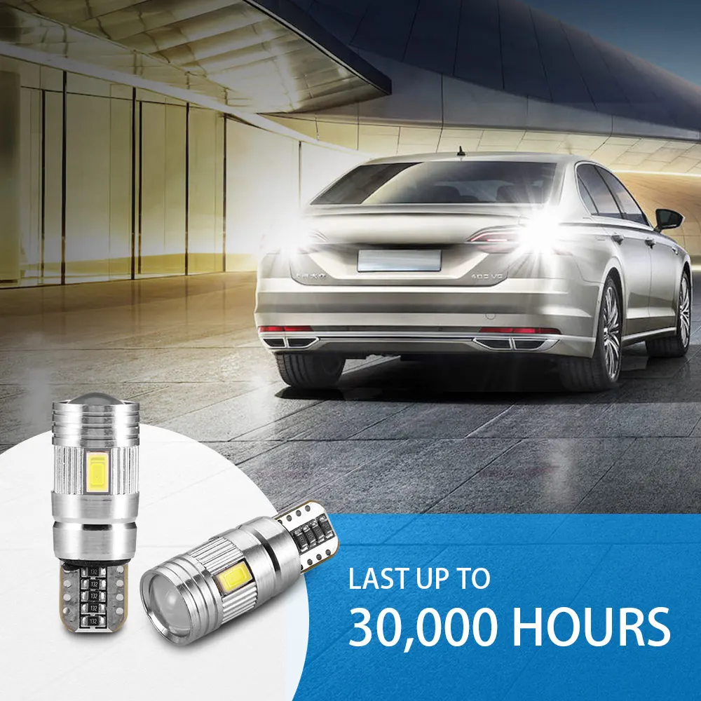 Светодиодсветодиодный лампы ALLOMN T10 1 пара 168 194 W5W автомобильные 5630SMD с клиновидным