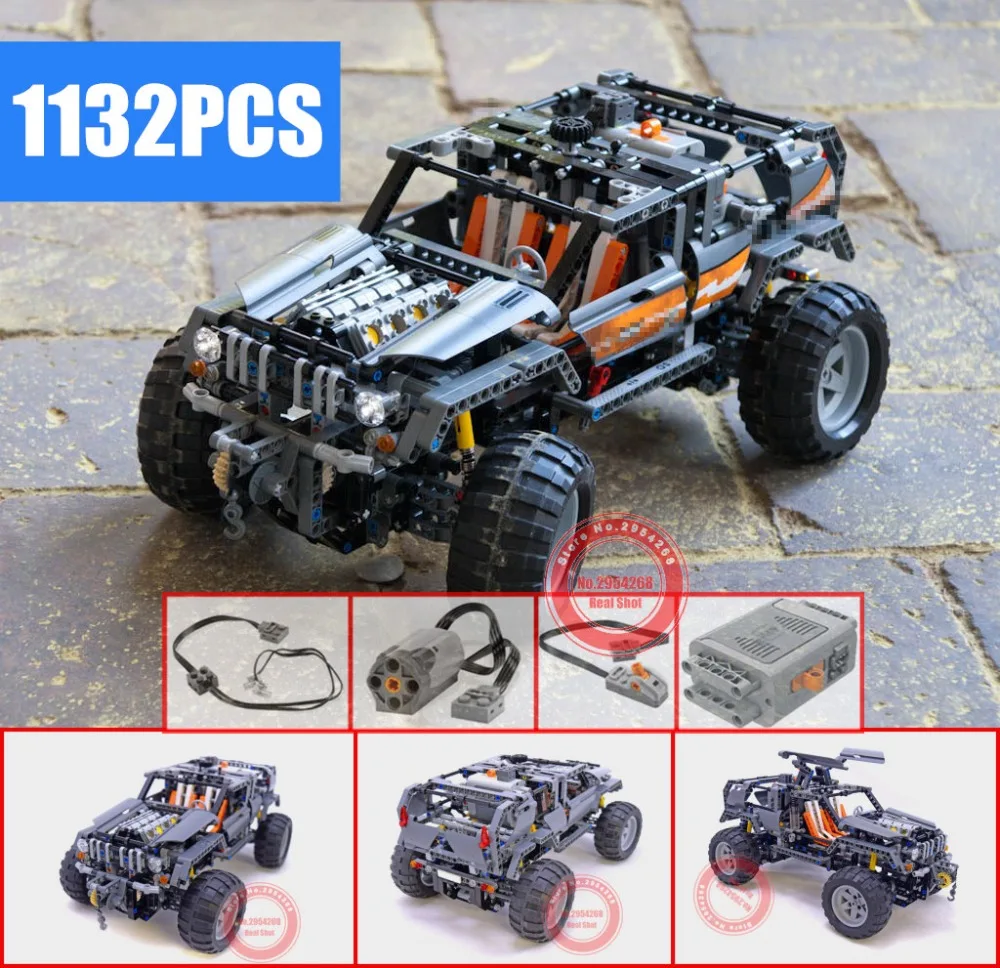 

New Motor Power Function Technic Off Roader fit technic 8297 Model Building Blocks Bricks toys for children kid gift