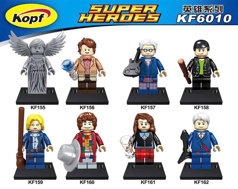

Super Heroes Dr.Who River Song Matt Smith Peter Capaldi Tom Baker Christopher Eccleston Building Blocks Kids Gift Toys KF6010