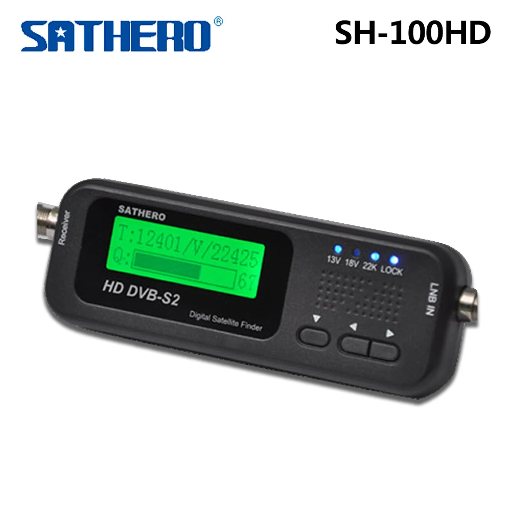 SH-100HD SAT Finder DVB-S/S2 HD Sathero Pocket Digital Satellite Finder Signal Satellite Receiver With USB2.0 LCD Display