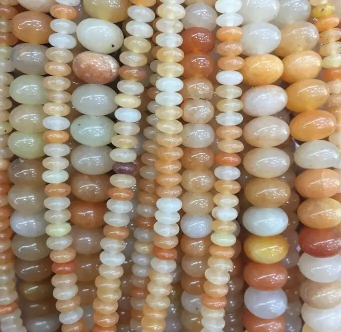 Gold Silk Jasper Сплюснутые круглые Dalmatine Jasper натуральный камень бусина для счет для женщины девушка Rondelle ювелирные изделия изготовление Diy Ювелирные изделия из драгоценных камней подарок - Цвет: Gold Silk Jasper