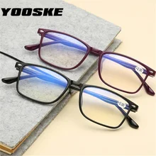 YOOSKE, синие очки для чтения, для мужчин и женщин, очки для чтения, диоптрийные 2,0, очки для дальнозоркости+ 1,0+ 1,5 2,0 2,5 3,0