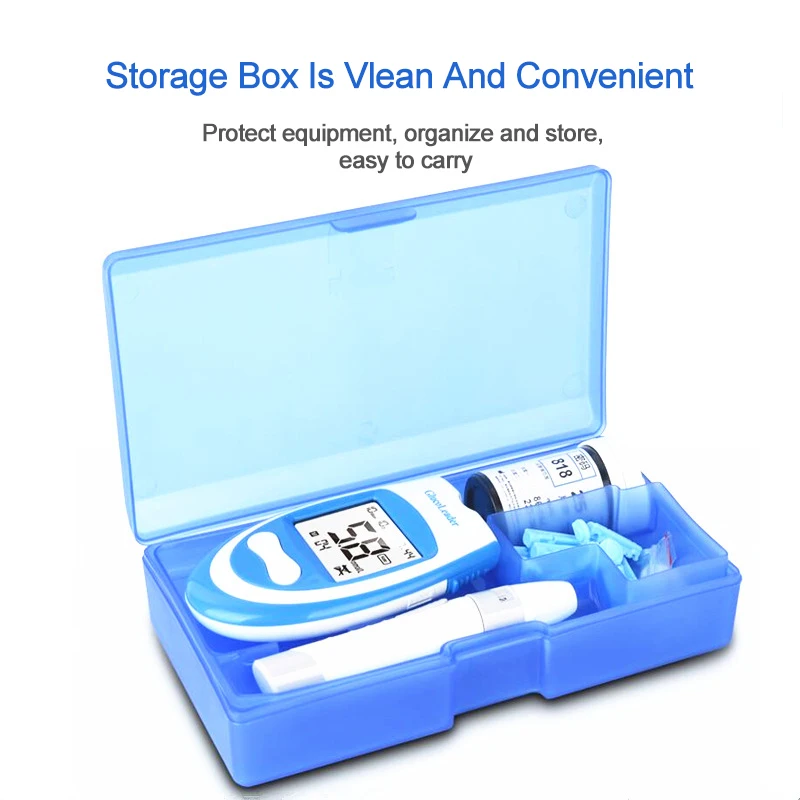 Fully Automatic Accurate Blood Glucose Meter 50Test Strips Digital Equiment Electronic Intelligent Medicos Diabetics Measurement