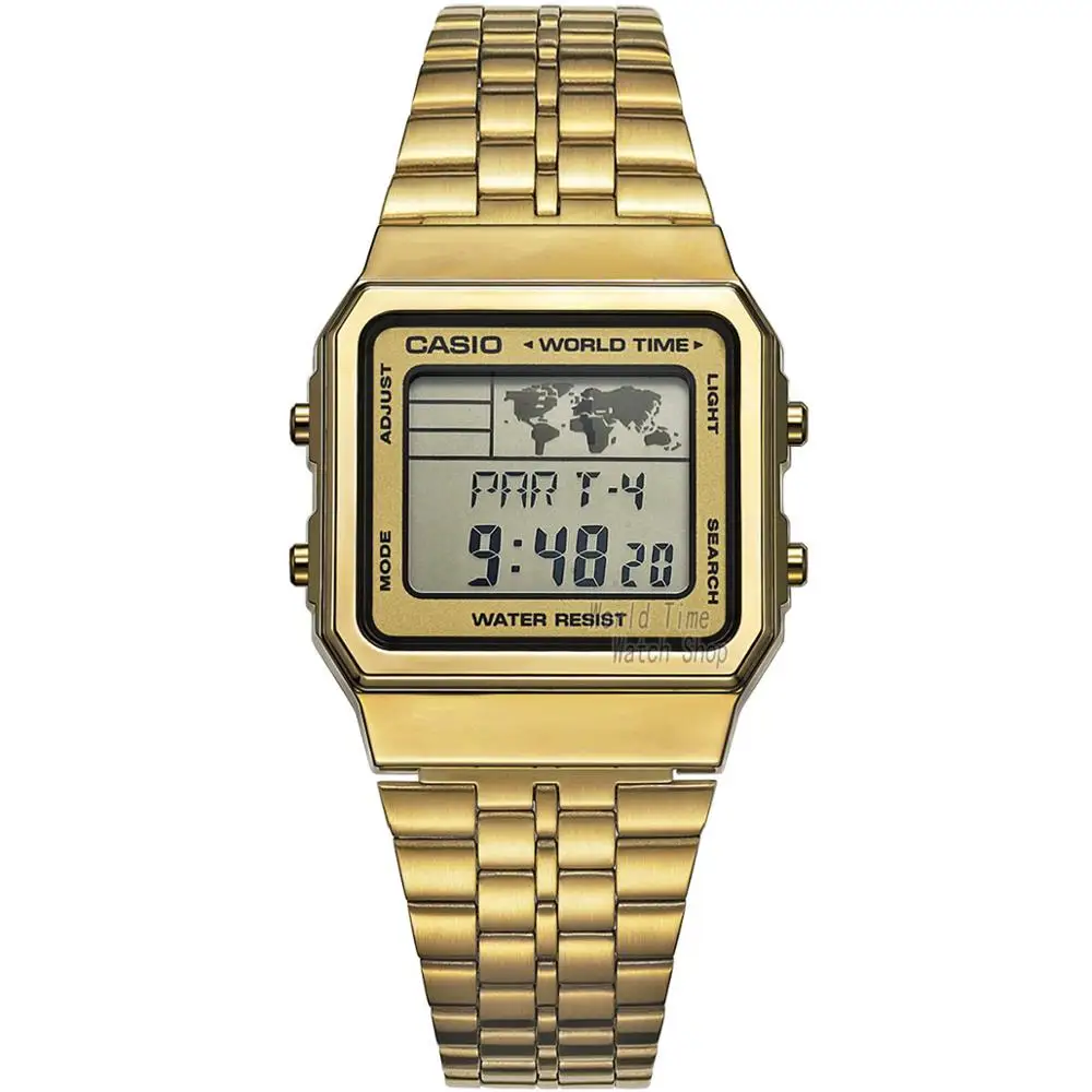 Casio часы золотые часы мужчины лучший бренд класса люкс LED цифровые водонепроницаемые кварцевые мужские часы спортивные военные наручные часы relogio masculino reloj hombre erkek kol saati montre homme zegarek meski - Цвет: A500WGA9D-1