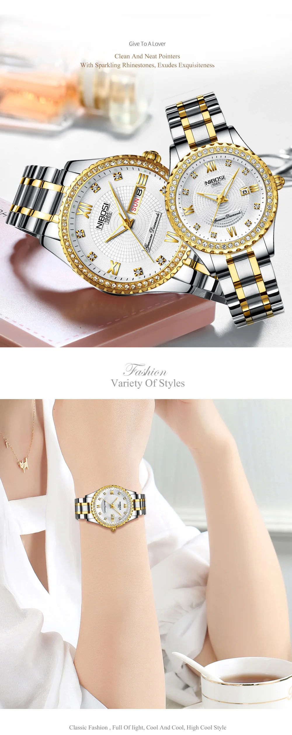 NIBOSI Unisex Lover's Watches Top Brand Luxury Men Watch And Watches Women Waterproof Quartz Wristwatch Lady Clock Crystal (8)