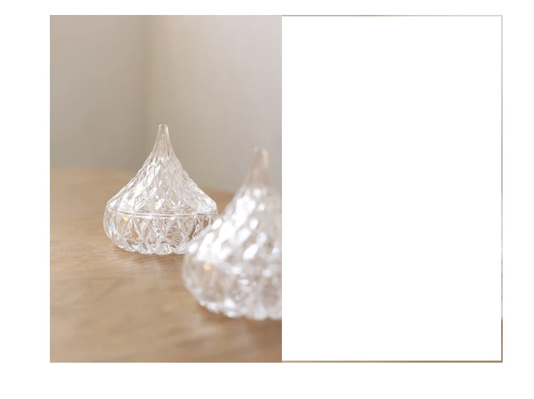 Aqumotic маленькая стеклянная шкатулка для украшений стекло es коробки кольцо ожерелье для хранения теней деко с крышкой 13 см имитация кристалла
