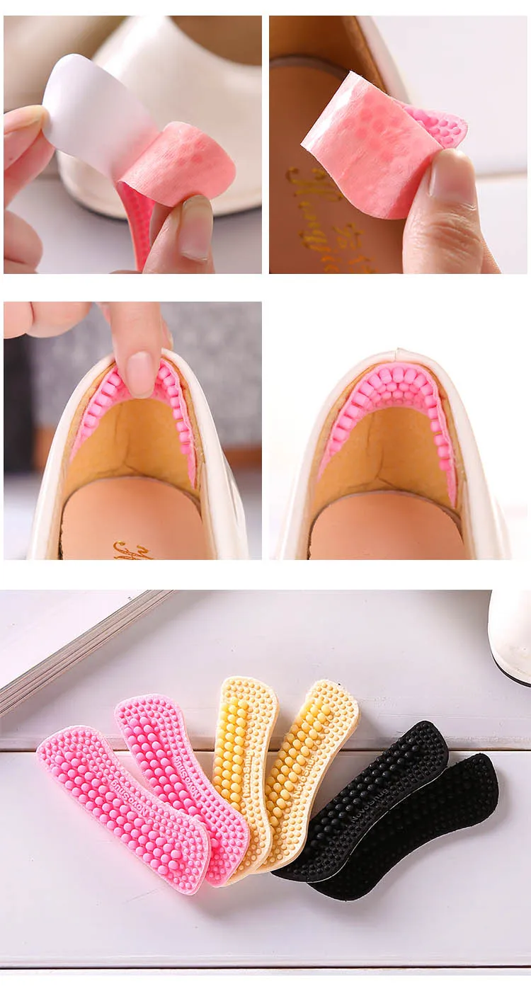 Free Ship Invisible Silica Silicone Gel High Heels Cushion Protector Foot Feet Care Shoe Back Insert Pads Insoles Stickers (10)