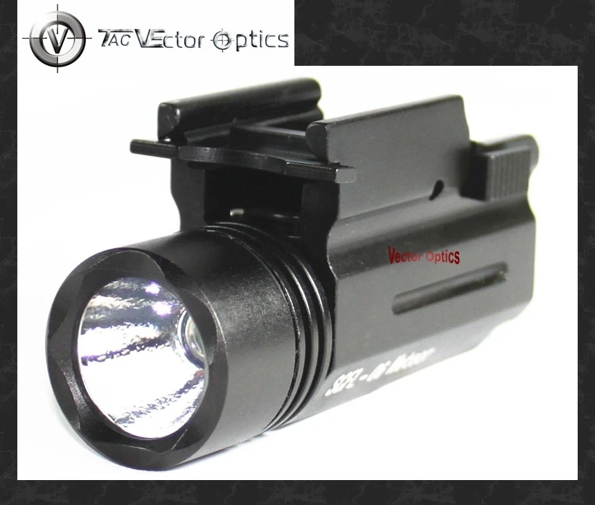 Óptica do Vetor Tocha com 20mm Luz para Glock Compacto Tático Iluminador Lanterna 200 Lúmen Weaver Montar Arma 17 19 Led