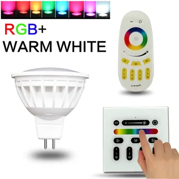 買取 Milight Ledランプ電球mr16 Gu5.3 Rgbw Rgbww Ledライトsprotライトdc12v 4ワット/四ゾーンリモート/ウォールマウントタッチパネルコントローラ