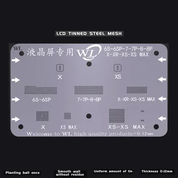 

Dedicated Reballing Stencil For iPhone 6S-6SP-7-7P-8-8P-X-XR-XS-XS MAX LCD Screen IC Chips Tin Planting High Precision