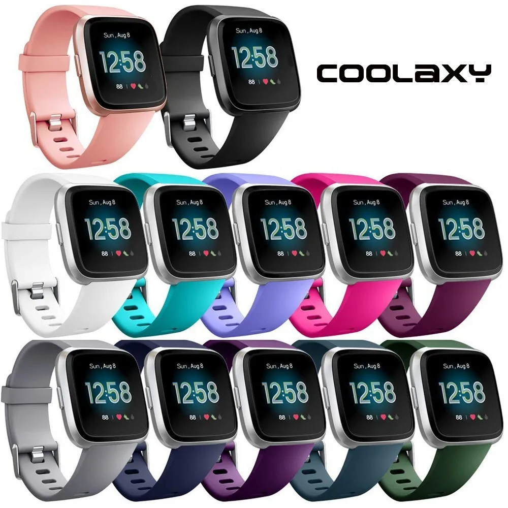 Coolaxy мягкий силиконовый сменный ремешок для Fitbit Versa/Versa Lite, ремешок для часов, ремешок для Fitbit Versa, женский браслет