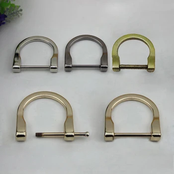 

(10 Pcs/Lot) Fashion Metal D Rings 25mm (Inside) Gold, Silver, Gun Black, Bronze D Buckles for Webbing, DIY Bags, Leather Craft