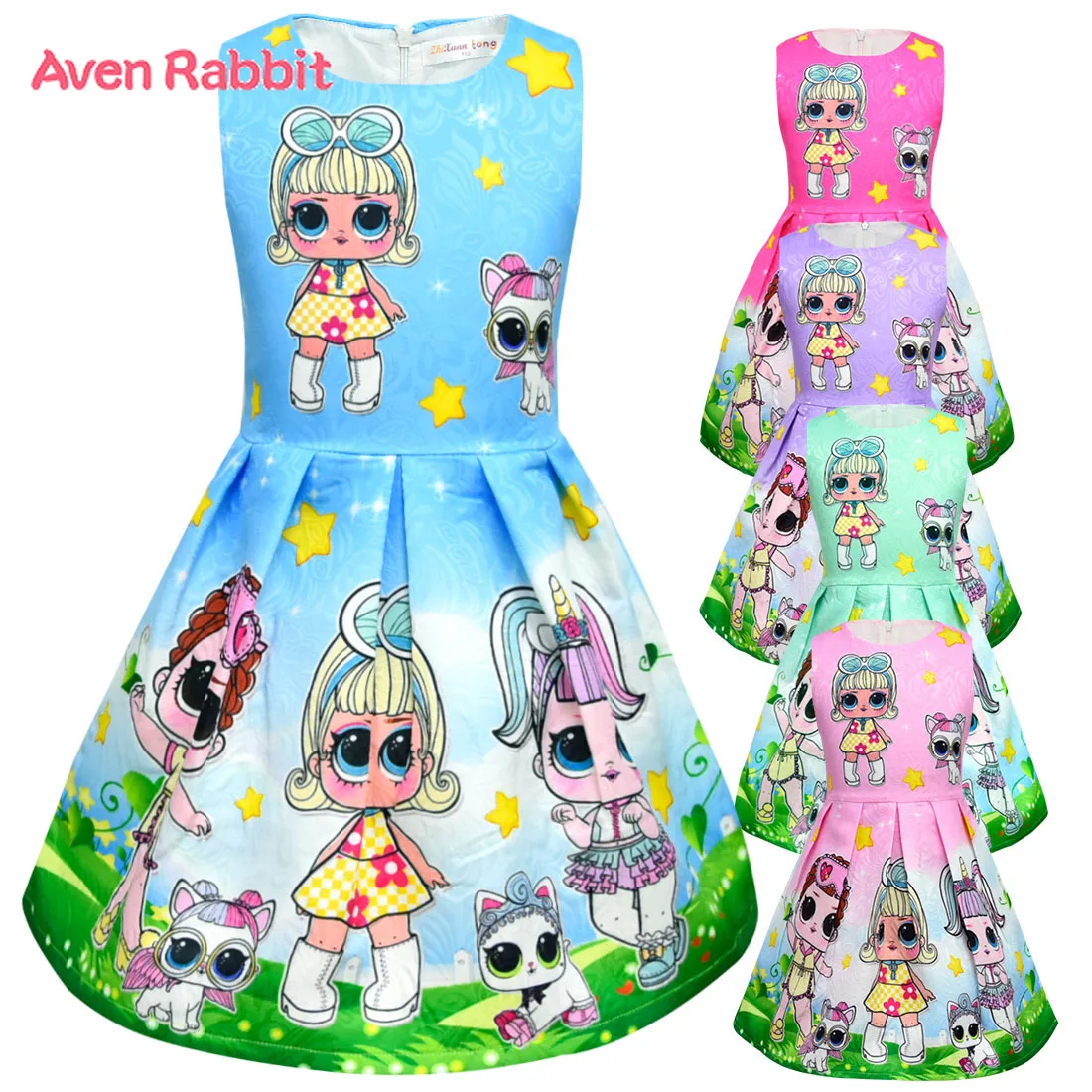 Aven Rabbit girls dress lol doll surprise kids dresses for girls