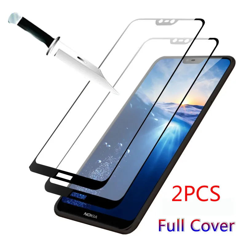 

2PCS Screen Protector Full Cover For Nokia 2.2 8 6 5 3 7.1 Tempered Glass Protective For Nokia 4.2 3.2 2.2 7.1 5.1 3.1 Plus 2.1